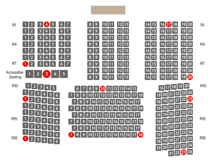 Ensemble Theater 1F seating chart