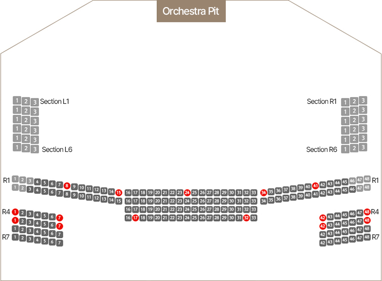 Opera House 3F seating chart